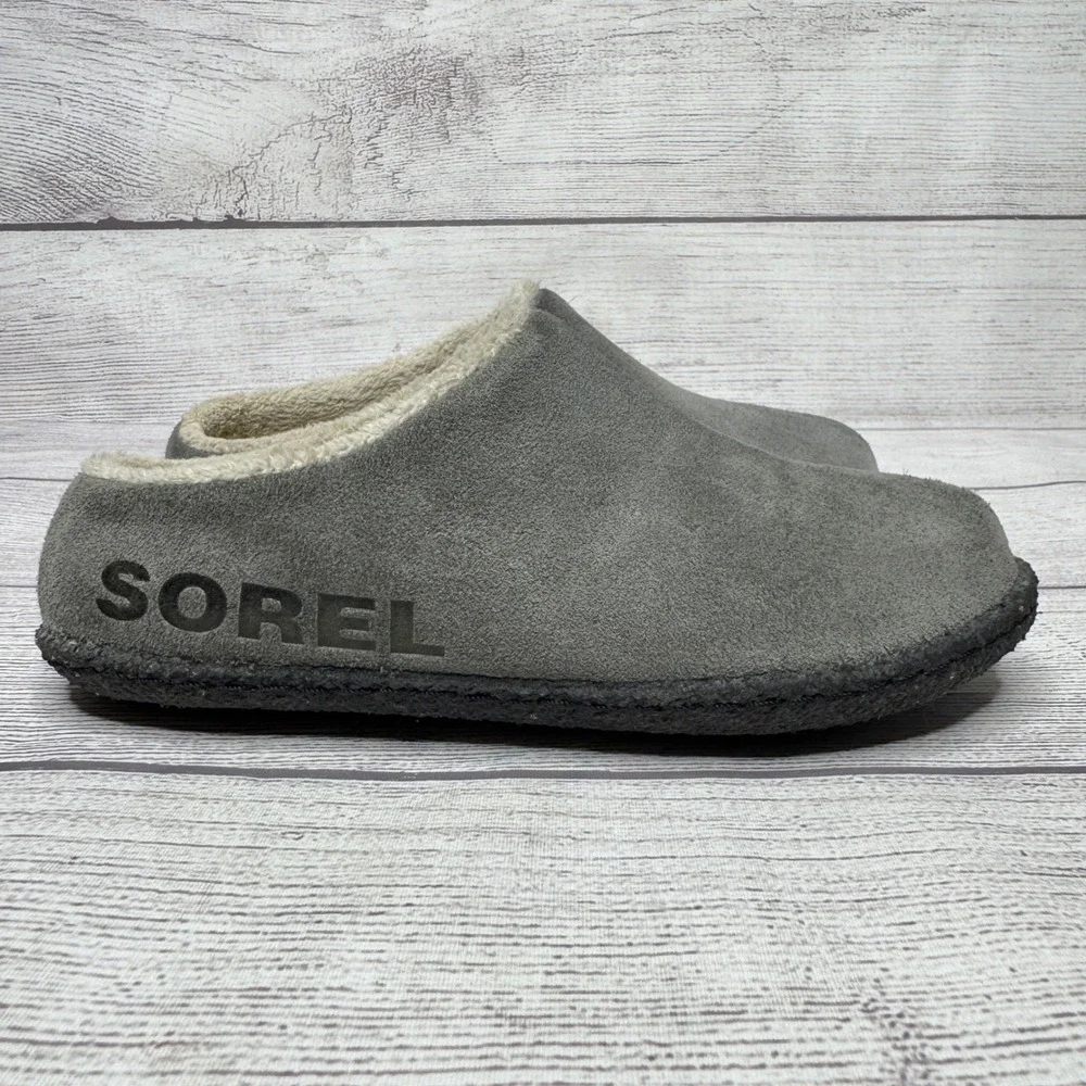 Sorel Suede Clog Slippers Faux Fur Lined Warm Cozy Comfy Kids Size 1